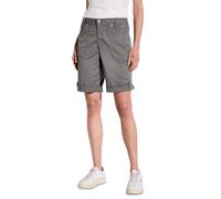Bermudas STREET ONE "Style Yulius", Damen, Gr. 34, N-Gr, overcast grau, Web, Obermaterial: 98% Baumwolle, 2% Elasthan, unifarben, casual, regular fit kniefrei, Hosen, mit Turn-Up (29021263-34) overcas