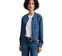 Jeansjacke STREET ONE, Damen, Gr. 34, medium blau washed, Jeans, 100% Baumwolle, unifarben, normal normal, Rundhals, elastischer Bund, Jacken Jeansjacke, im Denim-Style (68546858-34) medium blau washe
