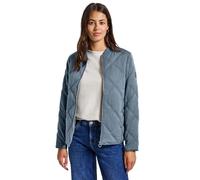 Blouson STREET ONE, Damen, Gr. 36, blau (slate blau), Stoff, Obermaterial: 55% Polyester, 45% Polyamid; Futter: 100% Polyester; Füllung: 100% Polyester, unifarben, casual, normal normal, hoch geschlos