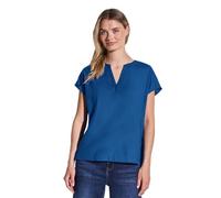 Street One Frauen Bluse in Unifarbe in Blau, Gr: 34