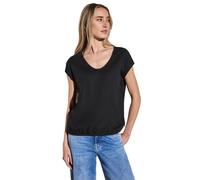 Street One Frauen Bluse in Unifarbe in Schwarz, Gr: 34