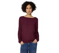 Langarmbluse STREET ONE, Damen, Gr. 46, truffle rot, Stoff, 100% Viskose, unifarben, normal normal, U-Boot-Ausschnitt, elastischer Bund, Blusen, mit Elastikbund (65515043-46) truffle rot