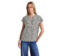 STREET ONE Damen A345834 Bluse mit Minimal Print, Pine Grove Green, 42
