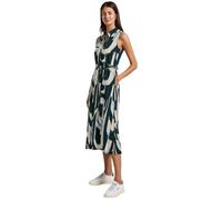 Street One 1408784 Ärmelloses Blusenkleid V-Ausschnitt Viskose Allover-Print Tide Blue Gr. 40