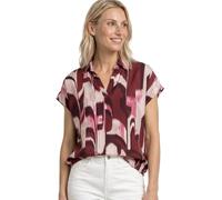 Blusenshirt mit Hemdkragen und Elastiksaum