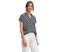 Blusenshirt mit Hemdkragen und Elastiksaum