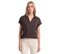 Blusenshirt mit Hemdkragen und Elastiksaum