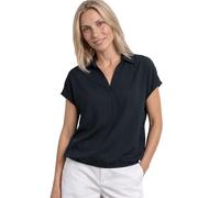 Blusenshirt mit Hemdkragen und Elastiksaum