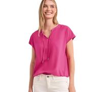 Shirtbluse STREET ONE, Damen, Gr. 44, magenta dream, Stoff, 100% Viskose, unifarben, regular fit normal, Rundhals, abgesteppt, Blusen, aus softer Viskose (44505604-44) magenta dream