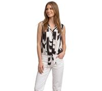Blusentop STREET ONE, Damen, Gr. 34, espresso braun, Stoff, 100% Viskose, normal normal, V-Ausschnitt, abgesteppt, Blusen Blusentop, mit Knotendetail am Saum (71814138-34) espresso braun