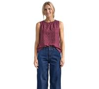 Blusentop STREET ONE, Damen, Gr. 44, rosa (blush berry), Stoff, 100% Viskose, gemustert, klassisch normal, Rundhals, normaler Saum, Blusen Blusentop, mit Rundhalsausschnitt (84956466-44) blush berry