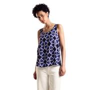 STREET ONE Damen A344816 Blusentop in Unifarbe, Violet Blue, 36