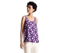 STREET ONE Damen A344816 Blusentop in Unifarbe, Bellflower Lilac, 36