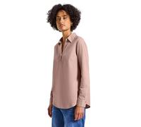 Hemdbluse STREET ONE, Damen, Gr. 42, rosa (faded rose), Web, 100% Baumwolle, unifarben, normal normal, V-Ausschnitt, Manschette, Blusen, aus reiner Baumwolle (33930329-42) faded rose