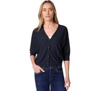 Cardigan STREET ONE, Damen, Gr. 38, shadowed navy, Strick, Obermaterial: 78% Viskose, 22% Polyamid, unifarben, normal hüftlang, V-Ausschnitt, Strickjacken, 3/4-Arm und V-Ausschnitt (47263618-38) shado
