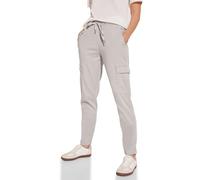Cargohose STREET ONE Gr. 42, Länge 28, beige (clean sand) Damen Hosen 7/8 Knöchelhose im Jogging-Stil (41696504-42)