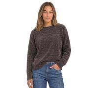 Strickpullover STREET ONE, Damen, Gr. 46, braun (schwarz coffee), Stoff, 80% Polyester, 19% Baumwolle, 1% Polyamid, unifarben, normal normal, hoch geschlossener Ausschnitt, Rippbündchen, Pullover Stri
