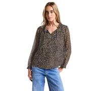Street One Damen A345735 Chiffon-Bluse mit Rüschen, Schwarz, 36