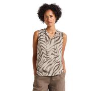 STREET ONE Damen A345809 Chiffon Blusentop mit Print, Tumbled Beige, 38