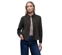 Street One Cordbluse mit Tapedetails Damen V-Ausschnitt Darkest Brown Größe 46