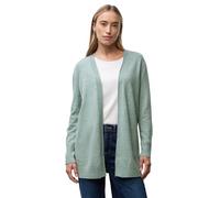 Strickjacke STREET ONE, Damen, Gr. 46, nile blau meliert, Stoff, 30% Polyester, 27% Polyacryl, 23% Polyamid, 20% Viskose, unifarben, normal hüftbedeckend, ohne Ausschnitt, normaler Saum, Strickjacken