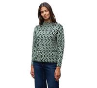 Street One Frauen Cosy Jacquard Pullover in Grün, Gr: 40