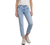 Slim-fit-Jeans STREET ONE, Damen, Gr. 33, Länge 28, bleached destroy washed, Jeans, 89% Baumwolle, 8% Polyester, 3% Elasthan, unifarben, knöchelfrei, Jeans Slim-fit-Jeans, Middle Waist (70732133-33) b