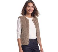 Street One Damen Fake Fur Weste mit Taschen und Zipper | sanded amber 40