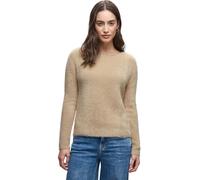 Strickpullover STREET ONE, Damen, Gr. 40, sanded beige, Stoff, 78% Polyamid, 12% Polyacryl, 10% Baumwolle, unifarben, normal normal, U-Boot-Ausschnitt, abgesteppt, Pullover Strickpullover, Grobstrick