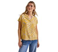 STREET ONE Damen A345793 Gemusterte Bluse, Buttercream Yellow, 36