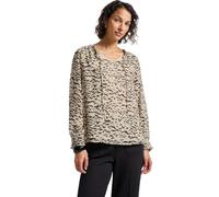 Street One - Gemusterte Chiffon-Tunika beige - Gr. - 38