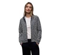 Street One Cardigan Damen mit Struktur-Muster, hoch geschlossener Ausschnitt, Shadowed Navy, Gr. 40