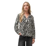 Tunika STREET ONE, Damen, Gr. 38, schwarz, Web, 100% Viskose, animal-print, normal, V-Ausschnitt, eng Bündchen, Tuniken (15298306-38) schwarz