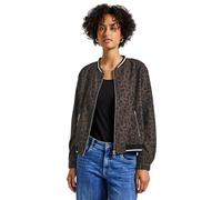 Street One Damen Gemusterter Leo Blouson, Pecan Brown, 42
