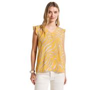 STREET ONE Damen A323583 Gemustertes Top, Buttercream Yellow, 38