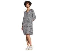 Sommerkleid STREET ONE, Damen, Gr. 36, EURO-Größen, blau (tiefblau), Stoff, 88% Viskose, 12% Polyamid, bedruckt, gerade knielang, V-Ausschnitt, Bündchen, Kleider Sommerkleid, soft und trageangenehm (5