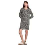 Street One Damen Tunika-Kleid A144442, gemustert, V-Ausschnitt, 100% Viskose, Schwarz 42