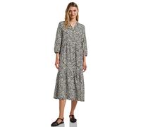 STREET ONE Damen A144562 Gemustertes Volant-Kleid, Pine Grove Green, 42