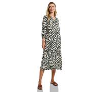 STREET ONE Damen A144561 Gemustertes Volant-Kleid, Pine Grove Green, 38