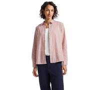 Langarmbluse STREET ONE, Damen, Gr. 34, rosa (faded rose), Web, 100% Baumwolle, gestreift, normal normal, V-Ausschnitt, Bündchen, Blusen, aus reiner Baumwolle (44284616-34) faded rose