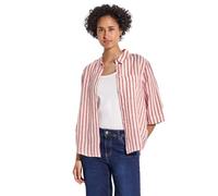 STREET ONE Damen A345632 Gestreifte Hemdbluse, Glory red, 42