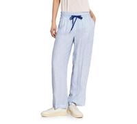 Street One Damen Gestreifte Leinenhose Breath of air Blue,36W/30L