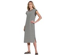 Midikleid STREET ONE, Damen, Gr. 44, N-Gr, schwarz, Web, Obermaterial: 82% Baumwolle, 18% Polyester, gestreift, casual, körpernah wadenlang, Rundhals, ohne Ärmel, Kleider, mit Streifenmuster (60646547