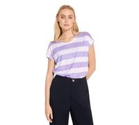 Street One Damen Gestreiftes T-Shirt smell of lavender,40