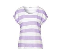 Street One Damen Gestreiftes T-Shirt Smell of Lavender,42