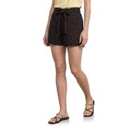 Shorts STREET ONE, Damen, Gr. 46, schwarz (molten earth), Stoff, 100% Viskose, loose fit kniefrei, Hosen Shorts, mit allover Print (13641308-46) molten earth