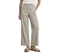 Stoffhose STREET ONE, Damen, Gr. 40, Länge 30, beige (schwarz creamed sand), Strick;Stoff, 62% Polyester, 35% Viskose, 3% Elasthan, Jacquardmuster, comfort fit lang, Hosen Stoffhose, mit Elastikbund (
