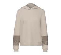 Street One Damen Hoodie mit Leo-Muster (DE/NL/SE/PL, Numerisch, 42, Regular, Regular, morn beige)