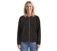 Blouson STREET ONE, Damen, Gr. 40, schwarz coffee, Web, Obermaterial: 98% Polyester, 2% Elasthan, unifarben, normal hüftlang, Rundhals, elastischer Bund, Jacken Blouson, mit Rundhals in Cord-Optik (79