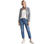 Blouson STREET ONE, Damen, Gr. 44, whispery blau, Stoff, 67% Polyester, 31% Viskose, 2% Elasthan, unifarben, normal normal, hoch geschlossener Ausschnitt, elastischer Bund, Jacken Blouson, mit Stehkra